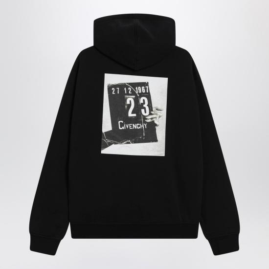 26SS 지방시 후드 티셔츠 BMJ0NH3YSM Black - GIVENCHY