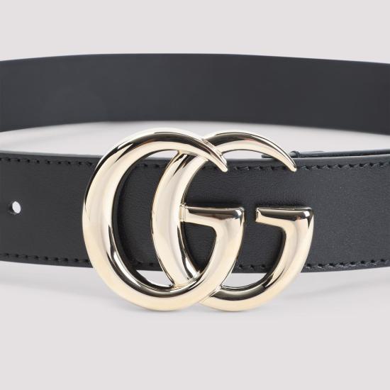 26SS 구찌 GG 마몽 씬 벨트 625839 0AAA5 1000 Black - GUCCI