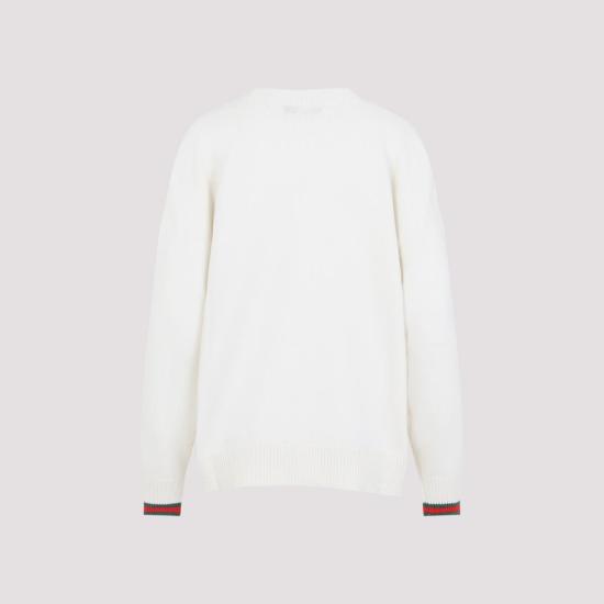 25FW 구찌 브이넥 울 캐시미어 가디건 830815 XKE13 9304 WHITE - GUCCI