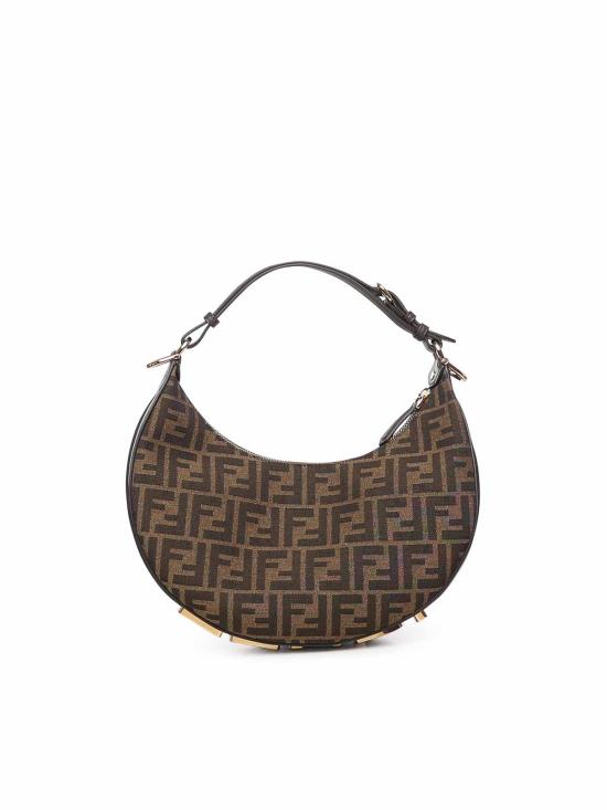  펜디 펜디그라피 스몰 패브릭 호보백 8BR798ALP3F1I02 Brown - FENDI