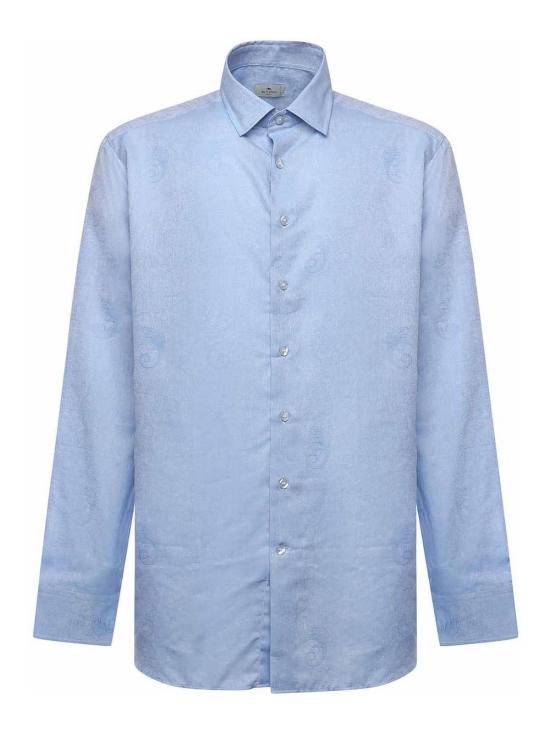 25FW 에트로 긴팔 셔츠 MRIB000199TJ590B0028 Blue