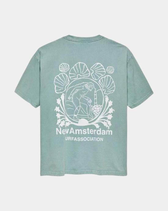 25FW 뉴 암스테르담 서프 어쏘시에이션 셔츠 2502066003 TEAL Teal - NEW AMSTERDAM SURF ASSOCIATION