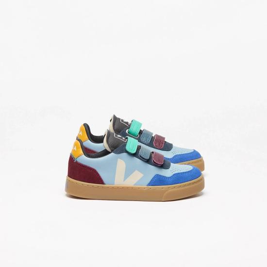 25FW [키즈] 베자 스니커즈 MN2021174C STEEL PIERRE Blue - VEJA