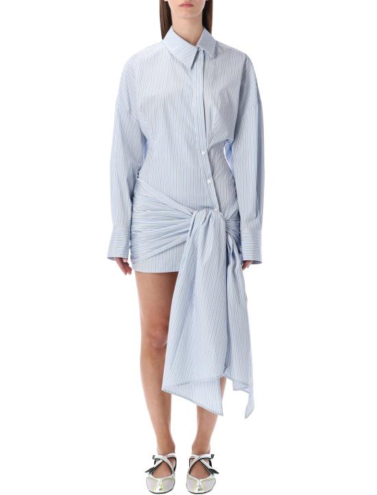 26SS 디 아티코 미디 원피스 WCA00464CCC127AA 264 LIGHT BLUE WHITE STRIPES