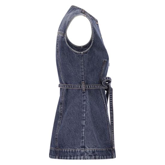 26SS 스포트막스 민소매 티셔츠 2612161015600 DENIM - SPORTMAX