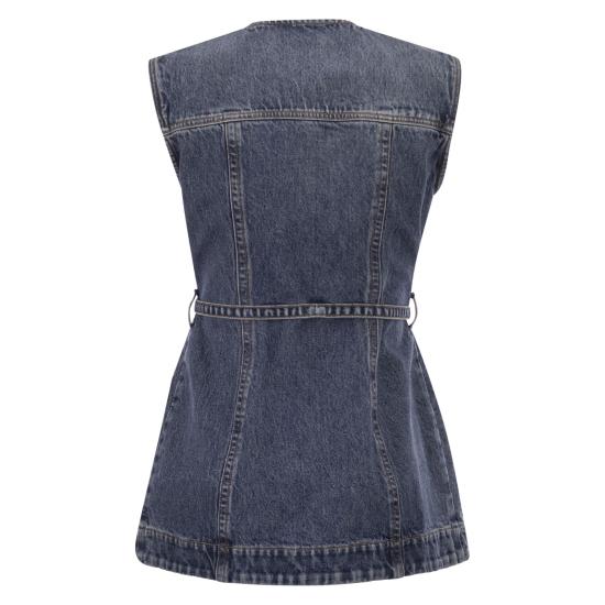 26SS 스포트막스 민소매 티셔츠 2612161015600 DENIM - SPORTMAX