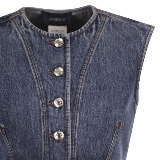 26SS 스포트막스 민소매 티셔츠 2612161015600 DENIM - SPORTMAX