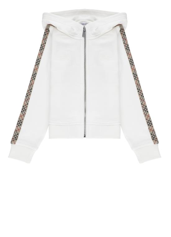 26SS [키즈] 버버리 니트/스웻셔츠 8111903 KG5 ELIN CHECK TAPEA1464 White