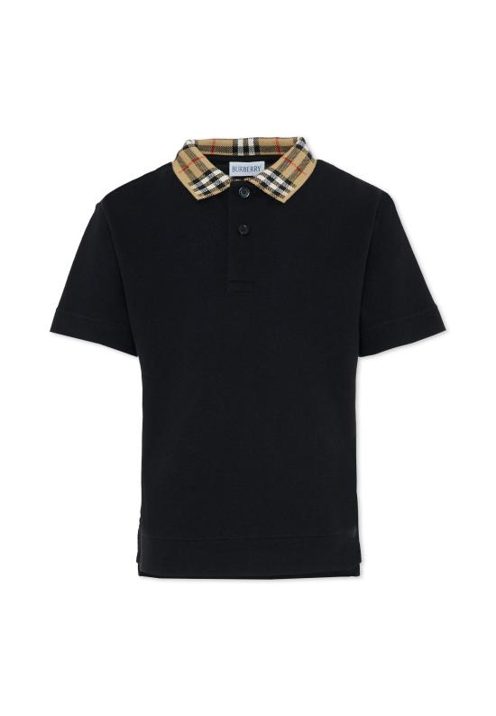 26SS [키즈] 버버리 폴로 셔츠 8105570 A1189 BLACK