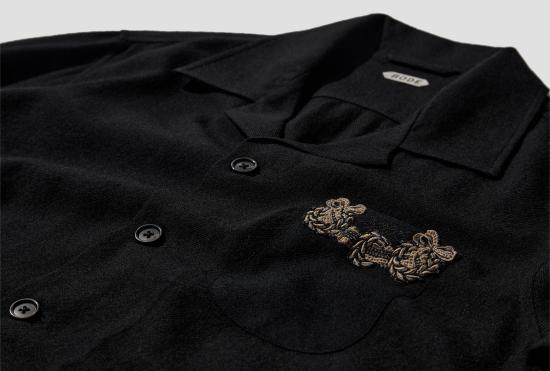 25FW 보디 자켓 로렐리스트 오버셔츠 MRF25SH031 블랙 - BODE