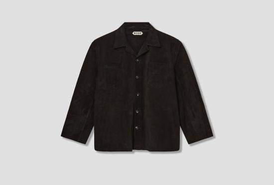 25FW 보디 자켓 스웨이드 오버셔츠 MRF25JA014 블랙