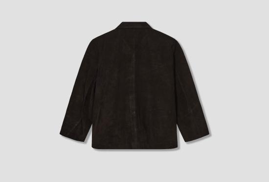 25FW 보디 자켓 스웨이드 오버셔츠 MRF25JA014 블랙 - BODE