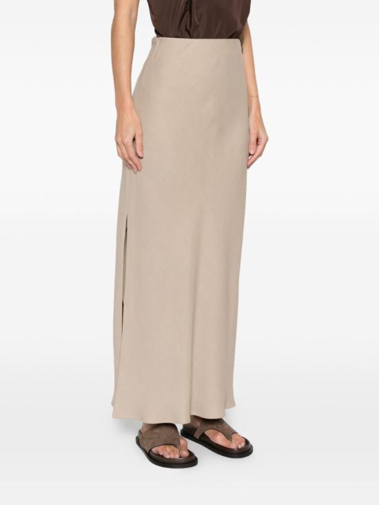 26SS 브루넬로 쿠치넬리 미디 스커트 MH126G3396 C9195 Beige - BRUNELLO CUCINELLI