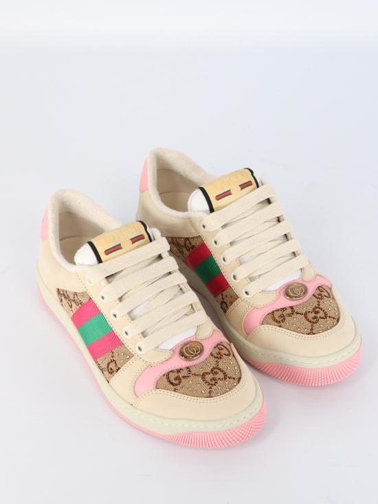 26SS 구찌 크리스탈 스크리너 스니커즈 6774239SFR02587 PINK - GUCCI