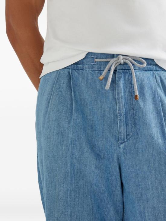 26SS 브루넬로 쿠치넬리 스트레이트 팬츠 MH263E1710C1476 CLEAR BLUE - BRUNELLO CUCINELLI