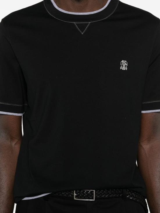 26SS 브루넬로 쿠치넬리 반팔 티셔츠 M0B137451GCCB75 BLACK - BRUNELLO CUCINELLI