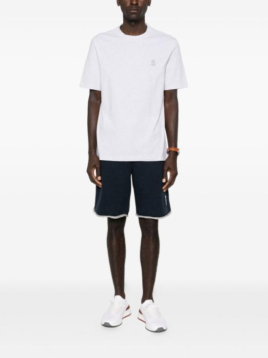 26SS 브루넬로 쿠치넬리 반팔 티셔츠 M0B138440CA417 LIGHT GREY - BRUNELLO CUCINELLI