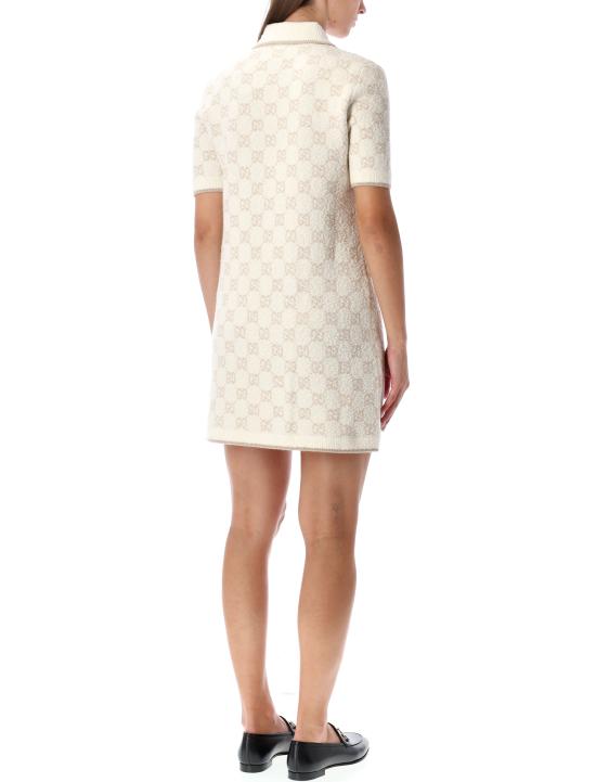 25FW 구찌 미디 원피스 832678XKEY8 9575 WHITE BEIGE - GUCCI