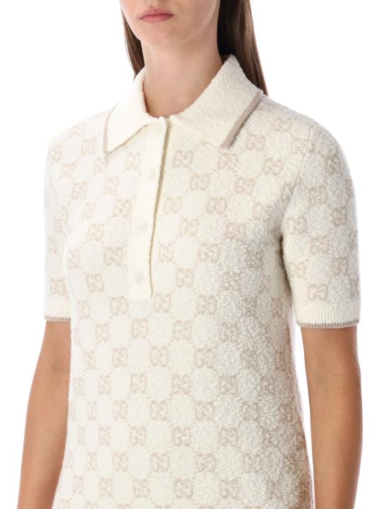 25FW 구찌 미디 원피스 832678XKEY8 9575 WHITE BEIGE - GUCCI