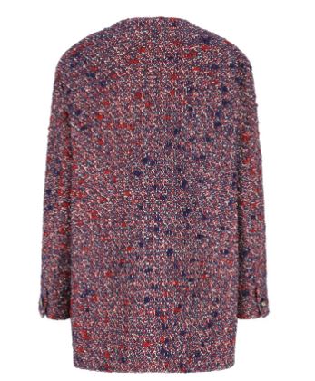 25FW 구찌 울 부클레 자켓 836492ZATNT 4956 BLUE RED MULTI - GUCCI