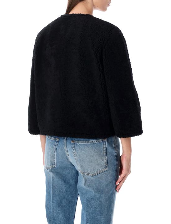 25FW 구찌 홀스빗 퍼 자켓 홀스빗 퍼  835532XSAGX 1000 BLACK - GUCCI