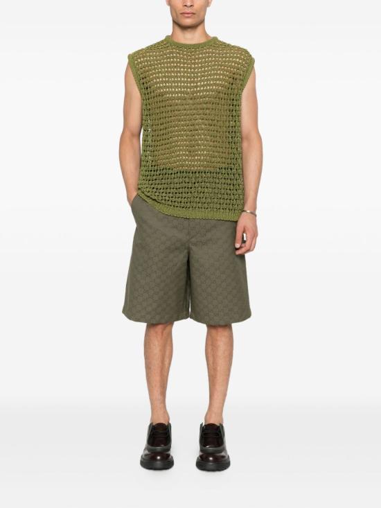 25FW 구찌 GG 캔버스 카고 숏 팬츠 814728ZAF4S 3065 TANK GREEN - GUCCI