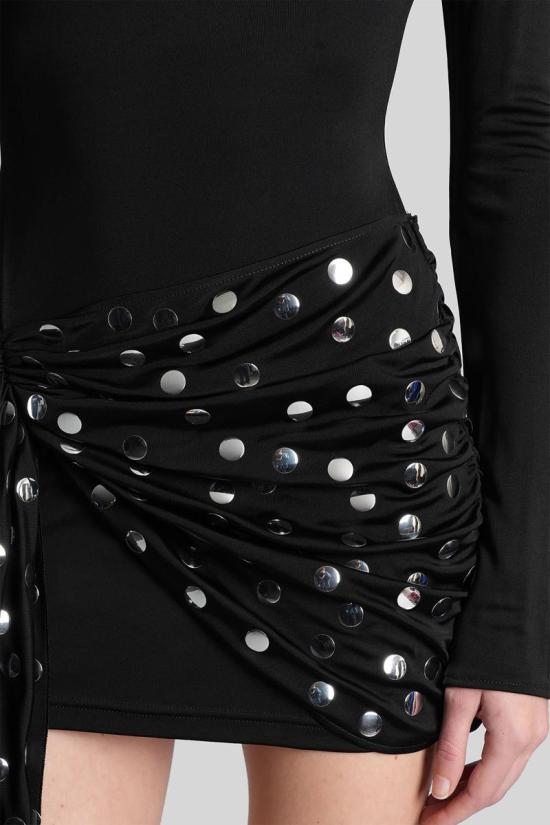 25FW 데이비드 코마 숏 원피스 431940 AW25DK34D Black - DAVID KOMA