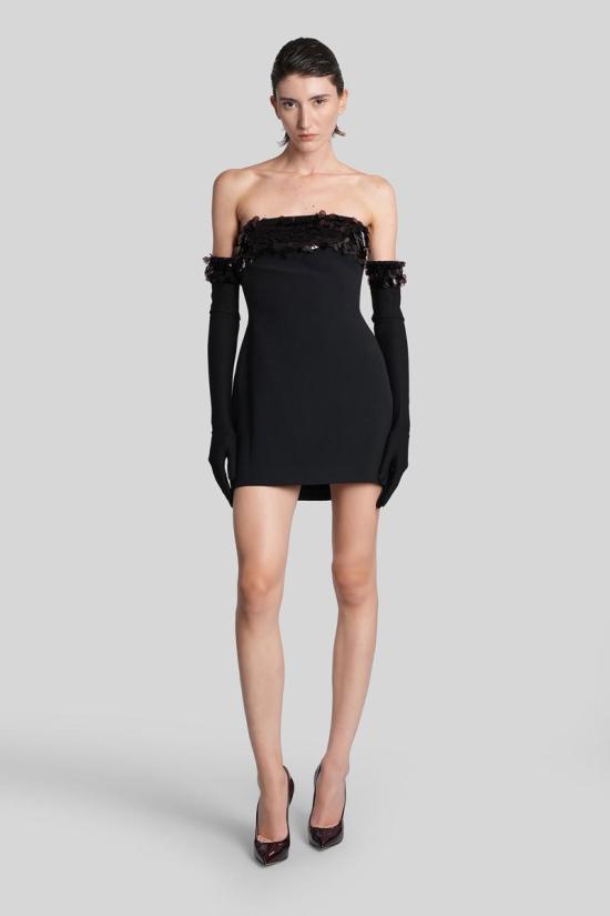 25FW 데이비드 코마 숏 원피스 429646 PF25DK79D Black