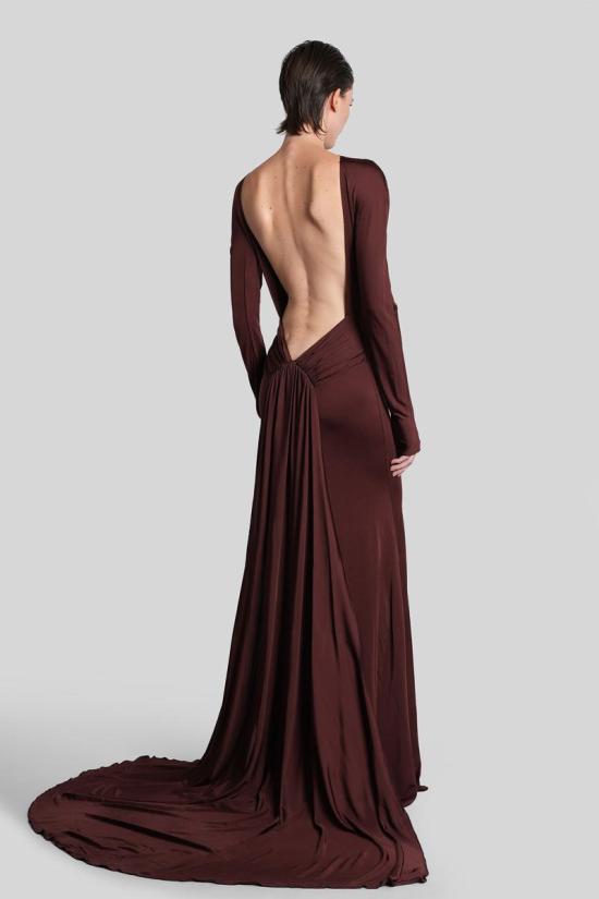 25FW 데이비드 코마 롱 원피스 429636 PF25DK07DL Red - DAVID KOMA