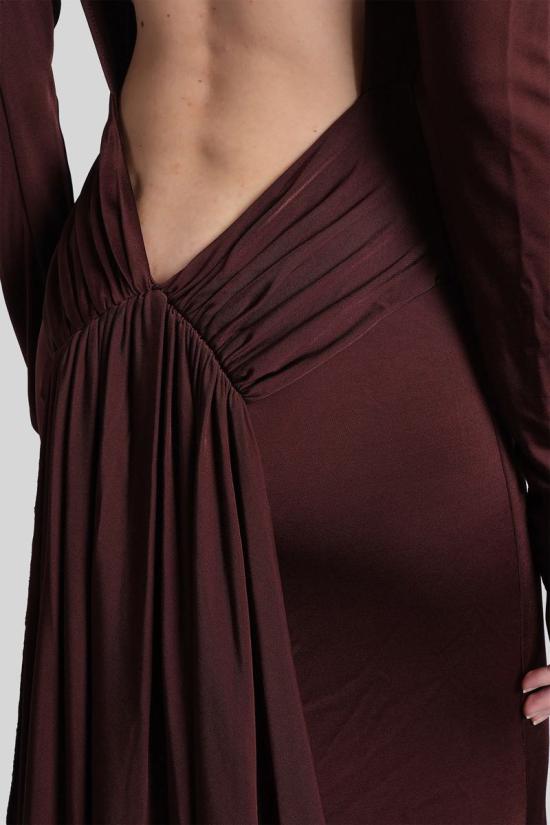 25FW 데이비드 코마 롱 원피스 429636 PF25DK07DL Red - DAVID KOMA