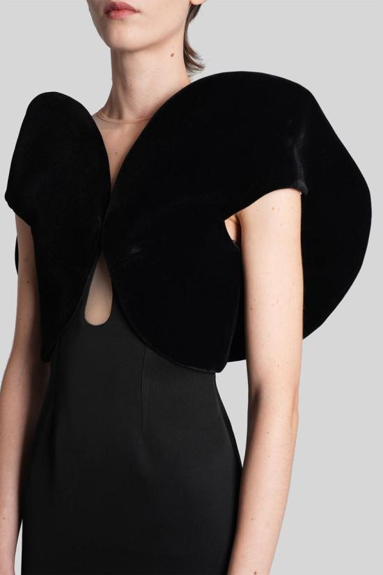 25FW 데이비드 코마 롱 원피스 431937 AW25DK05DL Black - DAVID KOMA