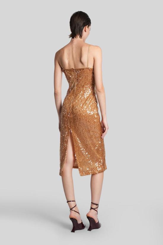 25FW 데이비드 코마 미디 원피스 429637 PF25DK104D Beige - DAVID KOMA