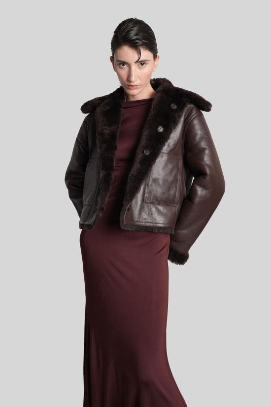 25FW 데이비드 코마 가죽 자켓 429648 PF25DK90J BROWN - DAVID KOMA