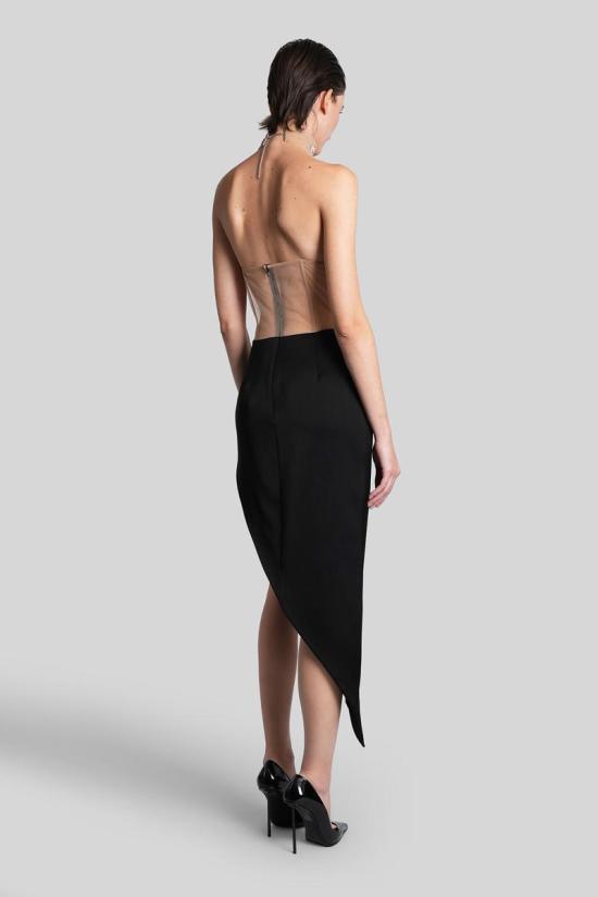 25FW 데이비드 코마 숏 원피스 429631 PF25DK04D Black - DAVID KOMA