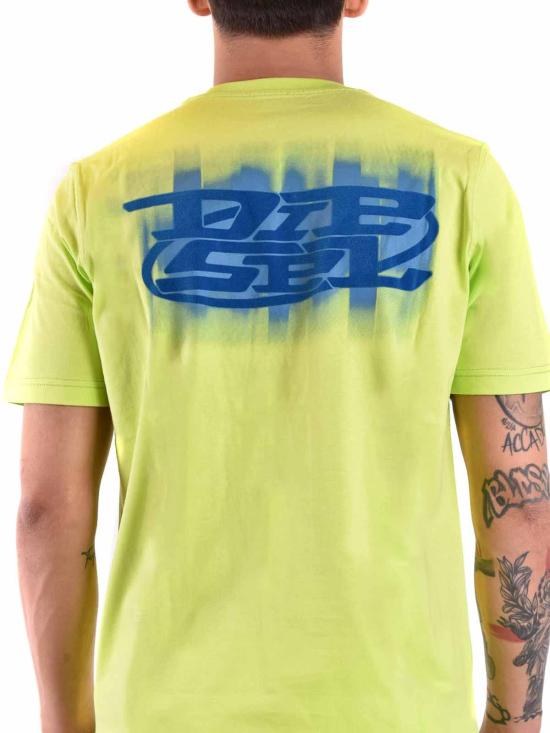 24FW 디젤 반팔 티셔츠 A122710GRAI5KB Yellow - DIESEL