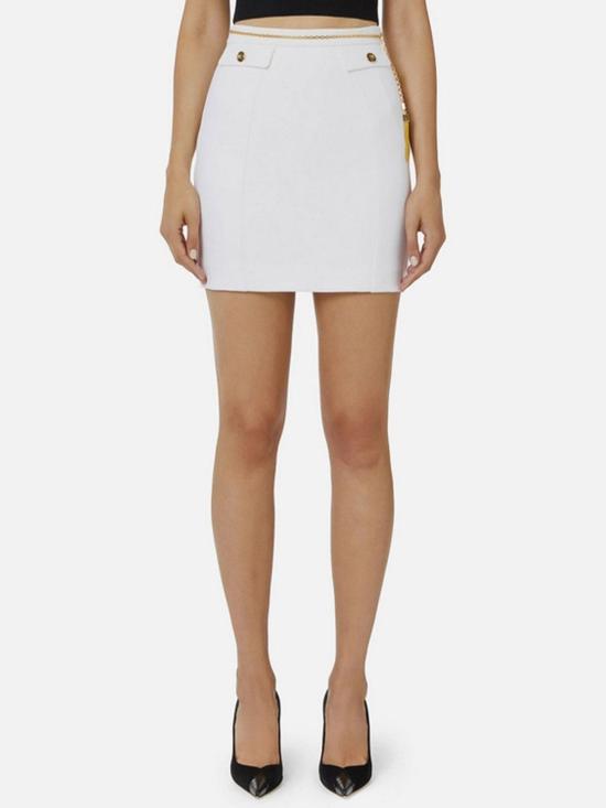  엘리자베타프랜치 미디 스커트 GO14857E2360 White - ELISABETTA FRANCHI