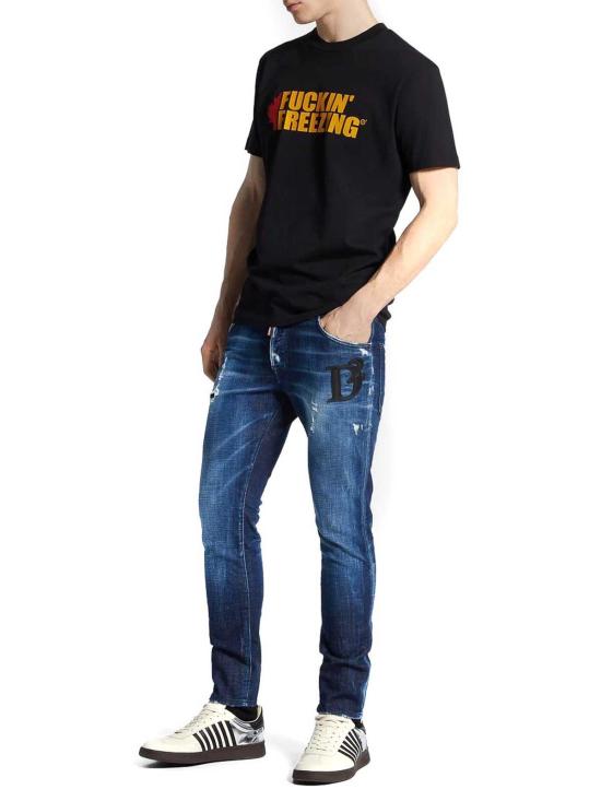  디스퀘어드2 스트레이트 팬츠 S74LB1721D30010470 Blue - DSQUARED2