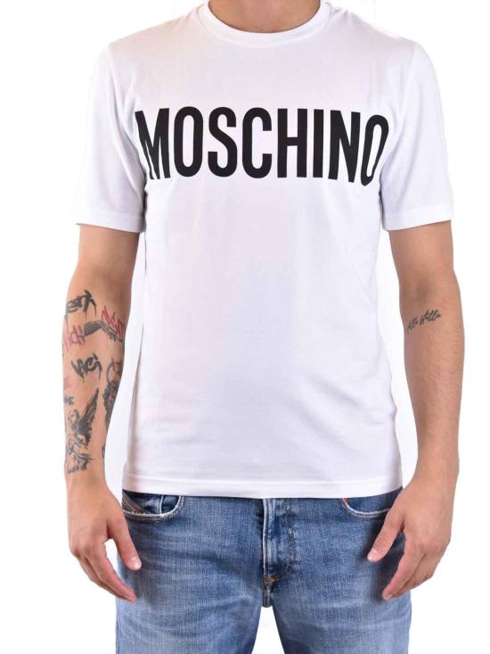 24FW 모스키노 반팔 티셔츠 070220391001 White - MOSCHINO