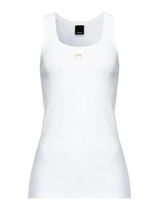  핑코 민소매 티셔츠 CALCOLATOREZ04 White