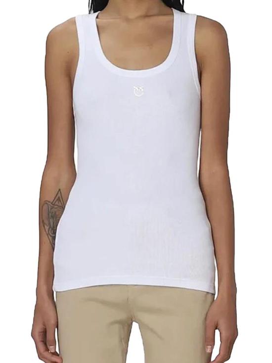  핑코 민소매 티셔츠 CALCOLATOREZ04 White - PINKO