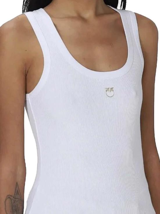  핑코 민소매 티셔츠 CALCOLATOREZ04 White - PINKO