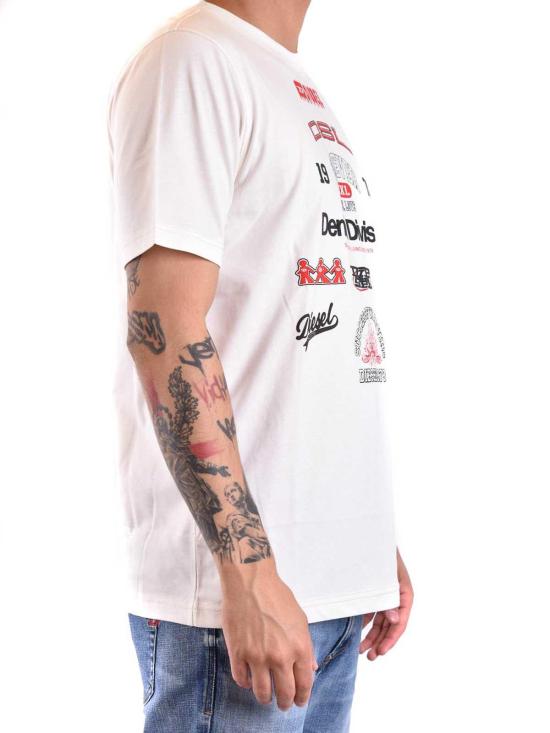24FW 디젤 반팔 티셔츠 A132840QIAM141 White - DIESEL