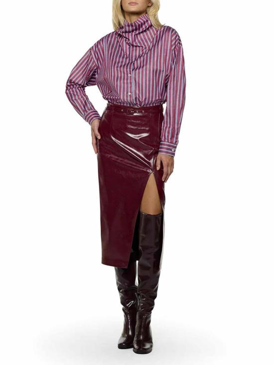 25FW 시모나 코르셀리니 미디 스커트 A25CPGO00501V0746 Dark Red - SIMONA CORSELLINI