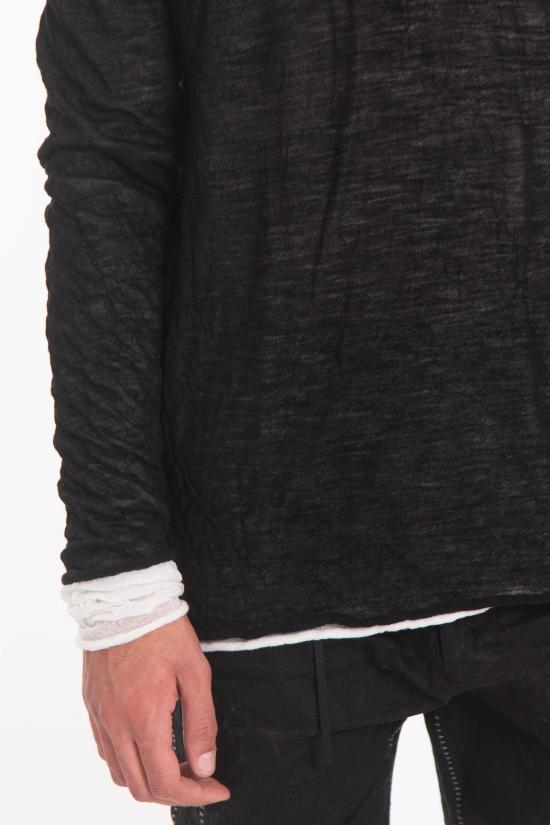 25FW 엠디75 스웨터 MD12133 BLACK WHITE Black - MD75