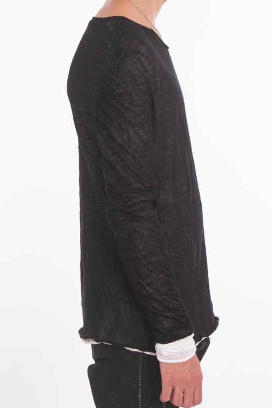 25FW 엠디75 스웨터 MD12133 BLACK WHITE Black - MD75