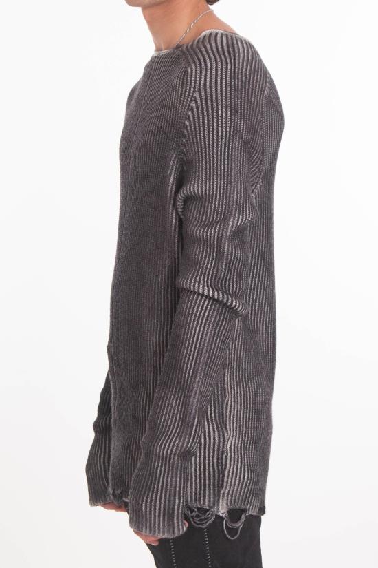 25FW 엠디75 스웨터 MD12110 MEDIUM GREY BLACK Black - MD75