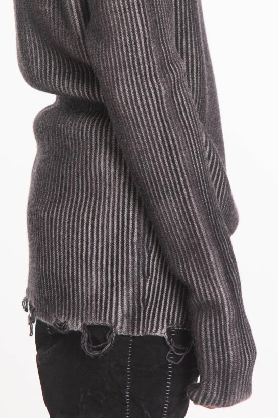 25FW 엠디75 스웨터 MD12110 MEDIUM GREY BLACK Black - MD75