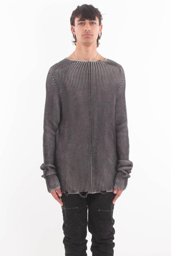 25FW 엠디75 스웨터 MD12110 MEDIUM GREY BLACK Black