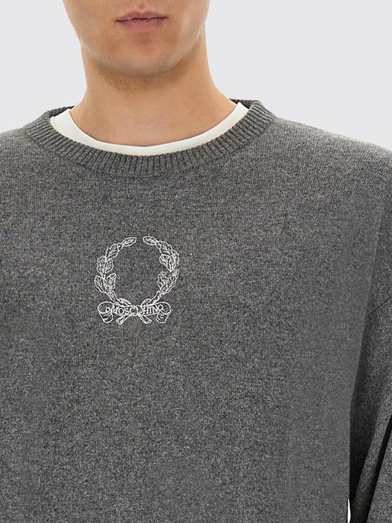 25FW 모스키노 스웨터 09255202 0506 Grey - MOSCHINO