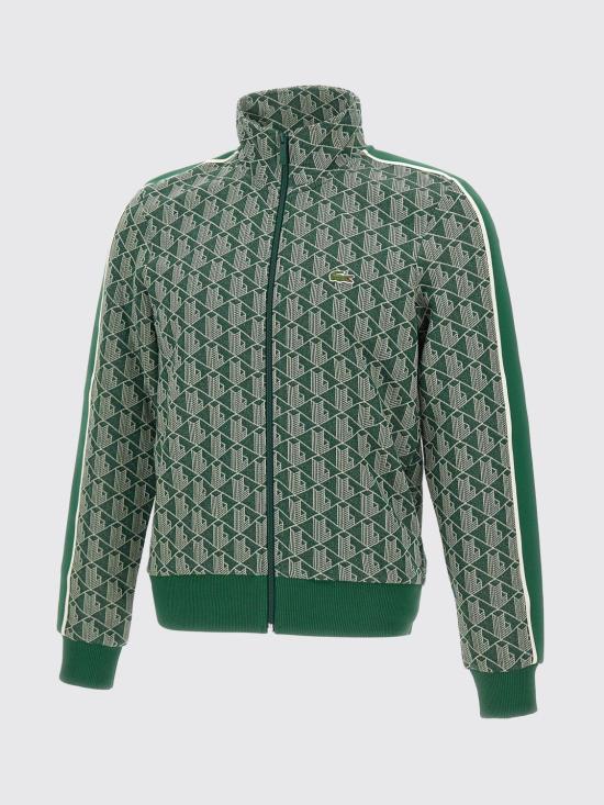 25FW 라코스테 모노그램 집업 스웨트셔츠 SH1368 D1R Green - LACOSTE